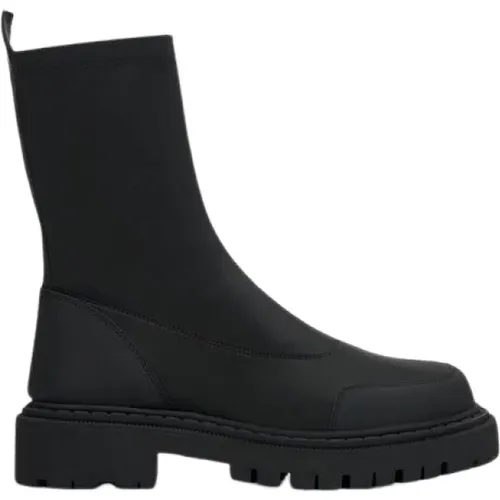 Schwarze Slip-On Stiefeletten für Damen mit Flexiblem Obermaterial - Estro - Modalova