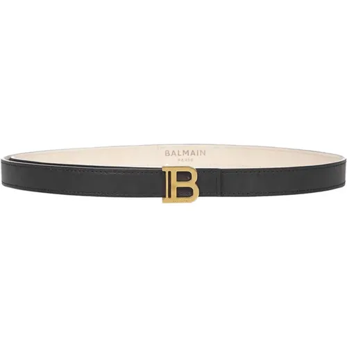 B-Belt 2CM-Calf Leather , female, Sizes: 85 CM - Balmain - Modalova
