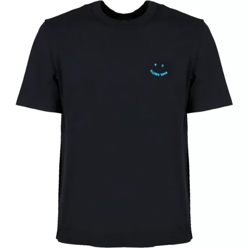 Cotton Happy T-Shirt with Iconic Smile Logo , male, Sizes: L - PS By Paul Smith - Modalova