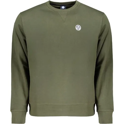 Grüner Langarm-Sweatshirt mit Logo , Herren, Größe: 2XL - North Sails - Modalova