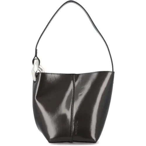 Leather Bucket Bag , female, Sizes: ONE SIZE - JW Anderson - Modalova