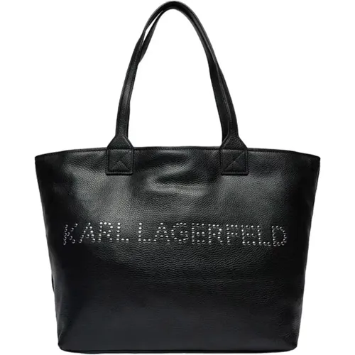 Schwarze Leder-Damentasche - Karl Lagerfeld - Modalova