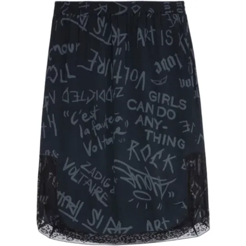 Skirts - Gonna Jozy Nera , female, Sizes: 2XS, S, XS - Zadig & Voltaire - Modalova