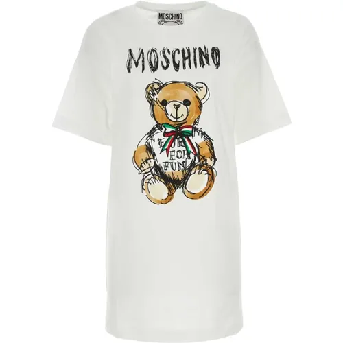 Baumwoll T-Shirt Kleid Moschino - Moschino - Modalova