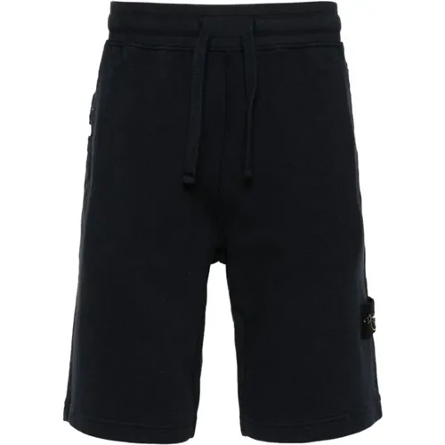 Sportliche Baumwoll-Bermuda-Shorts , Herren, Größe: L - Stone Island - Modalova