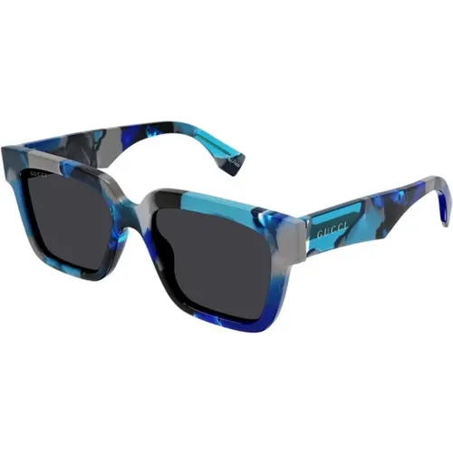 Blue Grey Sunglasses Gg1626S , male, Sizes: 54 MM - Gucci - Modalova