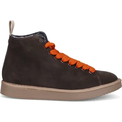 Suede Ankle Boot with Orange Laces , male, Sizes: 9 UK - Panchic - Modalova