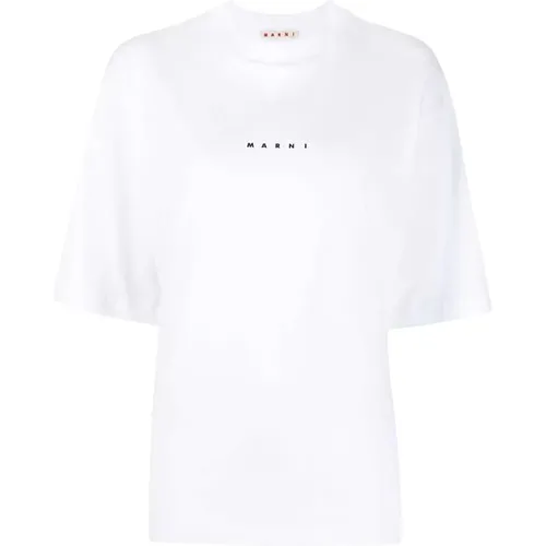 Lily Logo T-Shirt , Herren, Größe: L - Marni - Modalova