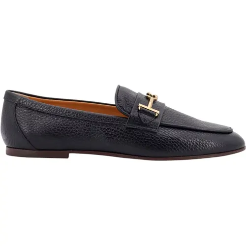 Leather Loafer with T-Ring Detail , female, Sizes: 3 UK, 5 UK, 4 1/2 UK, 5 1/2 UK - TOD'S - Modalova