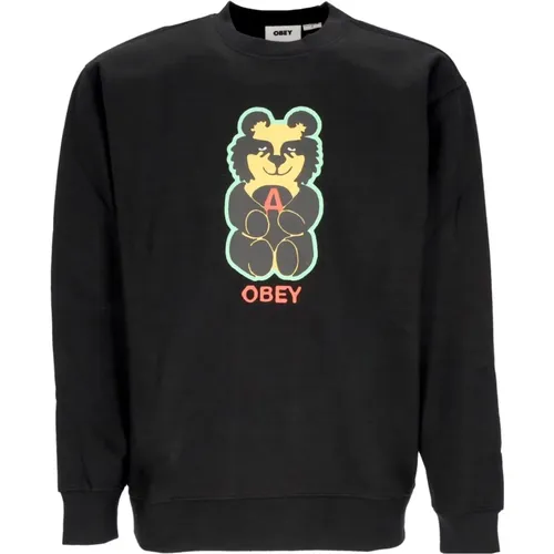 Premium Bear Icon Crewneck Sweatshirt Schwarz - Obey - Modalova