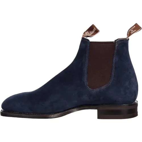 Navy Suede Chelsea Boots , male, Sizes: 7 1/2 UK, 10 UK - R.m. Williams - Modalova