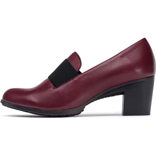 Elastischer Bordeaux Schuh, Farbe: Rot , Damen, Größe: 41 EU - Wonders - Modalova