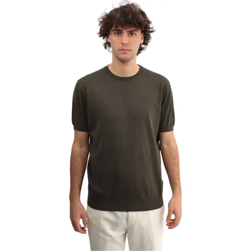 Grünes T-Shirt mit Rundhalsausschnitt , Herren, Größe: XL - Kangra - Modalova