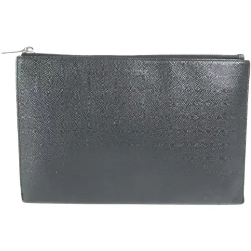 Pre-owned Leather clutches , female, Sizes: ONE SIZE - Yves Saint Laurent Vintage - Modalova