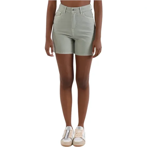 Denim Bermuda Shorts with Zipper Closure , female, Sizes: W26, W30, W31, W28, W27 - Hinnominate - Modalova