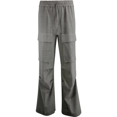 Grey Wool Blend Trousers , female, Sizes: XS - P.a.r.o.s.h. - Modalova