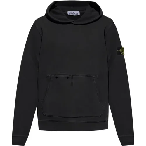 Kompass-Applikation Schwarzer Pullover - Stone Island - Modalova