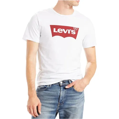 Levi's, Weißes Print T-Shirt , Herren, Größe: L - Levis - Modalova