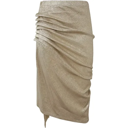 Silver Gold Jupe Long Skirt , female, Sizes: S - Paco Rabanne - Modalova