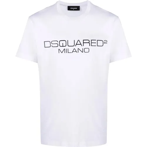 Milano Logo-print T-shirt , male, Sizes: 2XL - Dsquared2 - Modalova