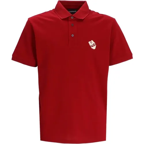 Polo Shirt with Logo and Eagle Embroidery , male, Sizes: M, L - Emporio Armani - Modalova