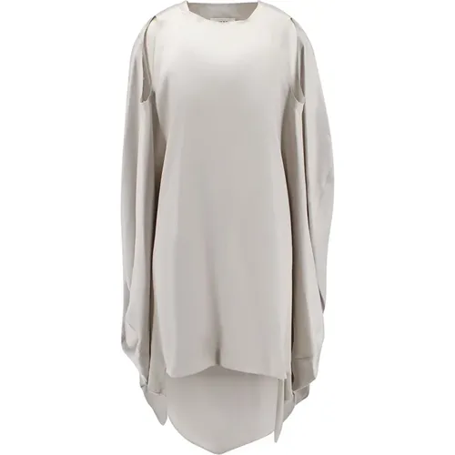Grey Silk-Blend Cashmere Sequin Dress , female, Sizes: S, M, XS - MM6 Maison Margiela - Modalova