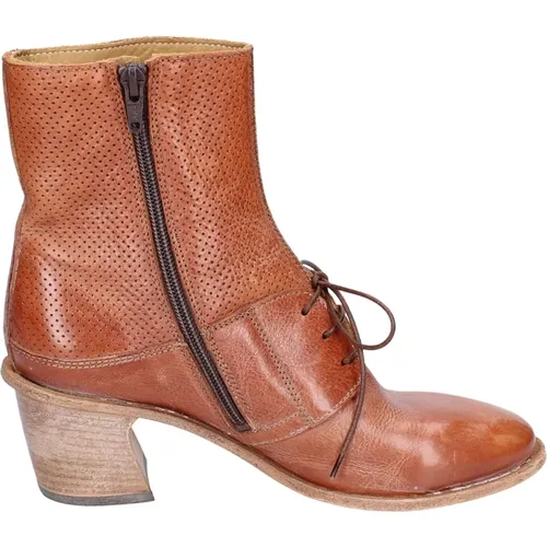 Vintage Leather Ankle Boots for Women , female, Sizes: 4 UK - Moma - Modalova