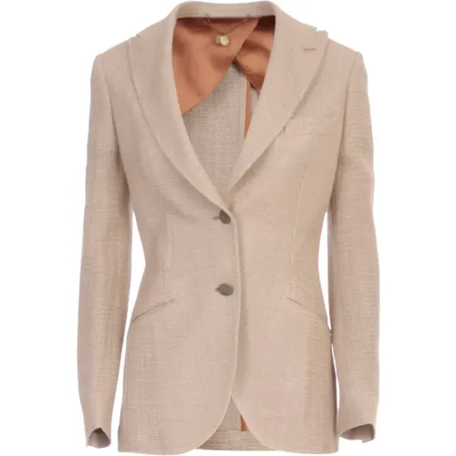Brown Wool Blazer Jacket , female, Sizes: S - Maurizio Miri - Modalova