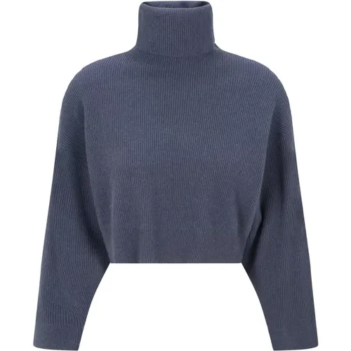Sweater with High Neck , female, Sizes: L, M - BRUNELLO CUCINELLI - Modalova