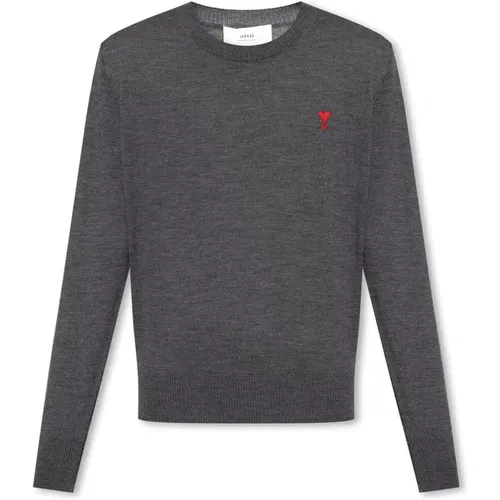 Pullover mit Logo , Herren, Größe: XS - Ami Paris - Modalova