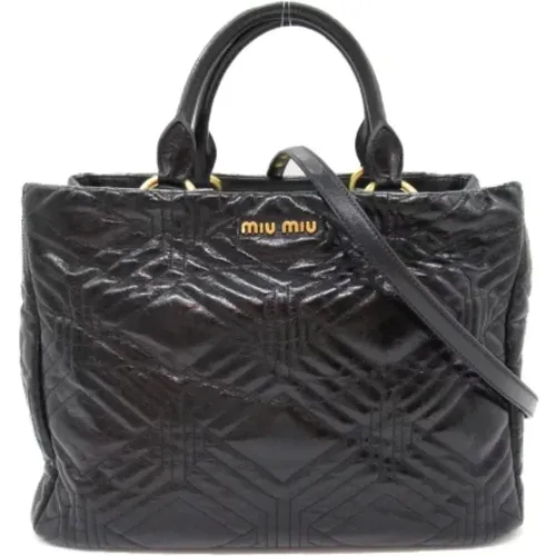 Pre-owned Leather handbags , female, Sizes: ONE SIZE - Miu Miu Pre-owned - Modalova