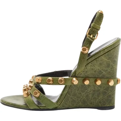 Pre-owned Leather sandals , female, Sizes: 3 1/2 UK - Balenciaga Vintage - Modalova