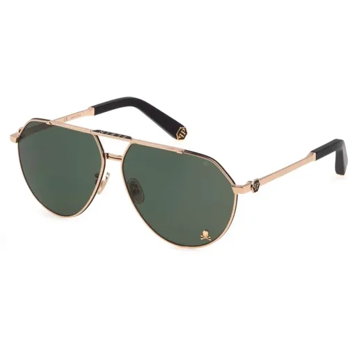 Skull Sunglasses Rose Gold Black , unisex, Sizes: 64 MM - Philipp Plein - Modalova