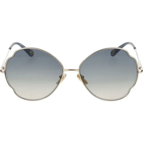 Stylische Sonnenbrille CH0093S,Glänzende klassische goldene Sonnenbrille Ch0093S - Chloé - Modalova