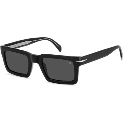 Schwarz/Graue Sonnenbrille DB 7126/S , Herren, Größe: 51 MM - Eyewear by David Beckham - Modalova