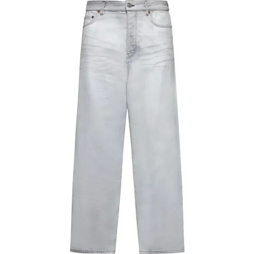 Platinum Grey Waterproof Baggy Jeans , male, Sizes: W29, W30 - Balenciaga - Modalova