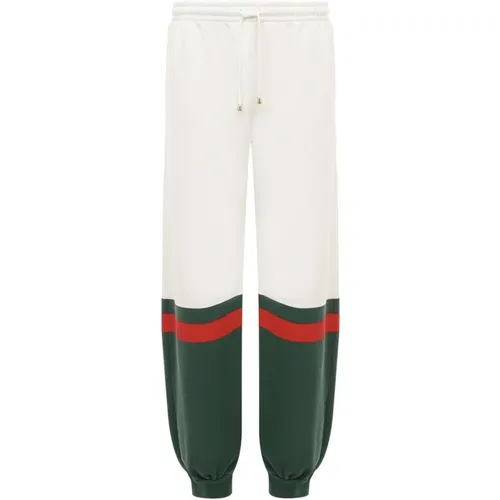 Cotton Trousers with Ribbed Cuffs , male, Sizes: S - Gucci - Modalova