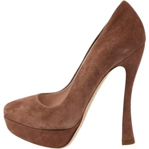 Pre-owned Suede heels , female, Sizes: 2 UK - Miu Miu Pre-owned - Modalova