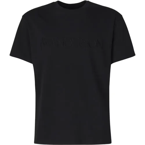 Schwarze T-Shirts und Polos mit 98% Baumwolle , Herren, Größe: XL - JW Anderson - Modalova