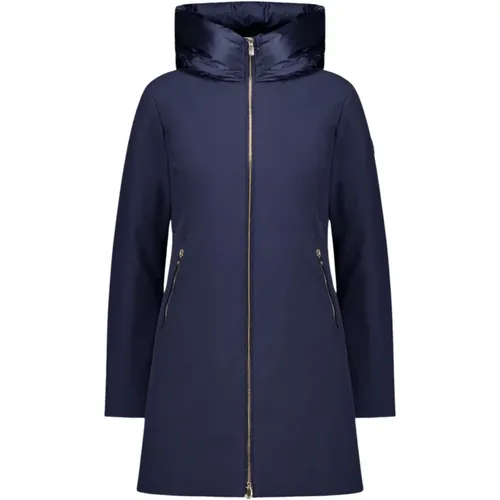 Mire 2.2 - Lange blaue Softshell-Jacke mit Kapuze , Damen, Größe: 2XS - Ciesse Piumini - Modalova