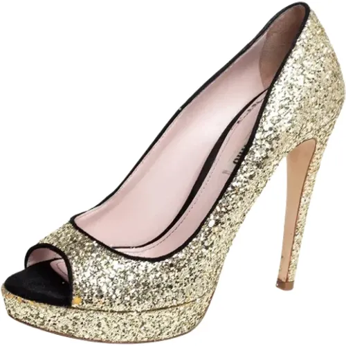 Pre-owned Wildleder heels , Damen, Größe: 38 EU - Miu Miu Pre-owned - Modalova