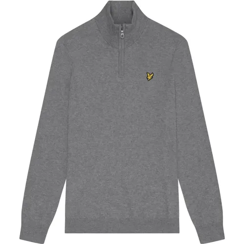 Quarter Zip Merino Baumwollpullover , Herren, Größe: S - Lyle & Scott - Modalova