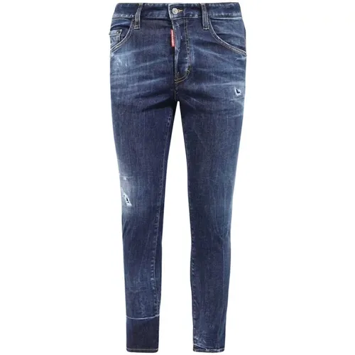 Kontrastnähte Denim Jeans , Herren, Größe: L - Dsquared2 - Modalova