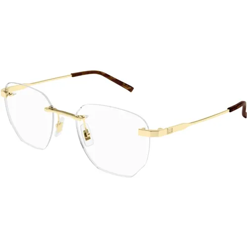 Metallic Optical Frames for Women , female, Sizes: 53 MM - Dunhill - Modalova