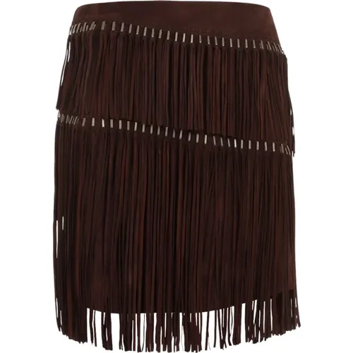 Mocha Mini Skirt , female, Sizes: S - Ralph Lauren - Modalova