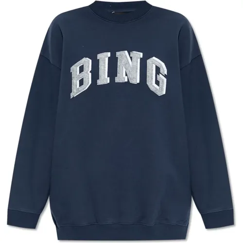 ‘Tyler’ sweatshirt with logo , female, Sizes: S - Anine Bing - Modalova