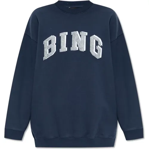 ‘Tyler’ sweatshirt with logo , female, Sizes: S, XL - Anine Bing - Modalova