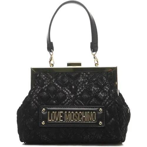 Schwarze Damenhandtasche , Damen, Größe: ONE Size - Love Moschino - Modalova