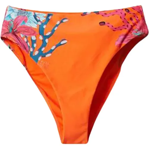 Floral Slip-On Beachwear for Women , female, Sizes: S, XS - Desigual - Modalova