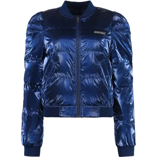 Glänzende Bomberjacke mit Rippstrickkanten , Damen, Größe: 2XS - Isabel Marant Étoile - Modalova